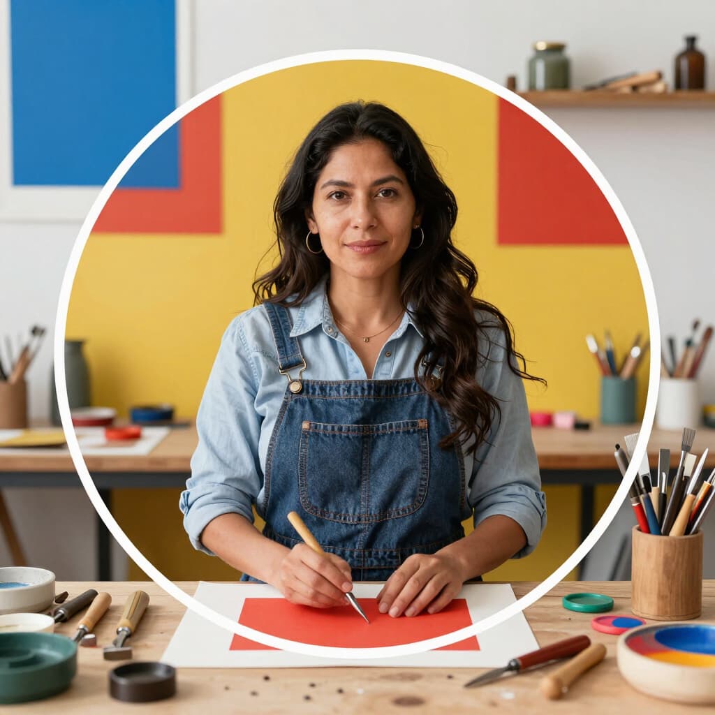 Beatriz Marín Urbán en el estudio